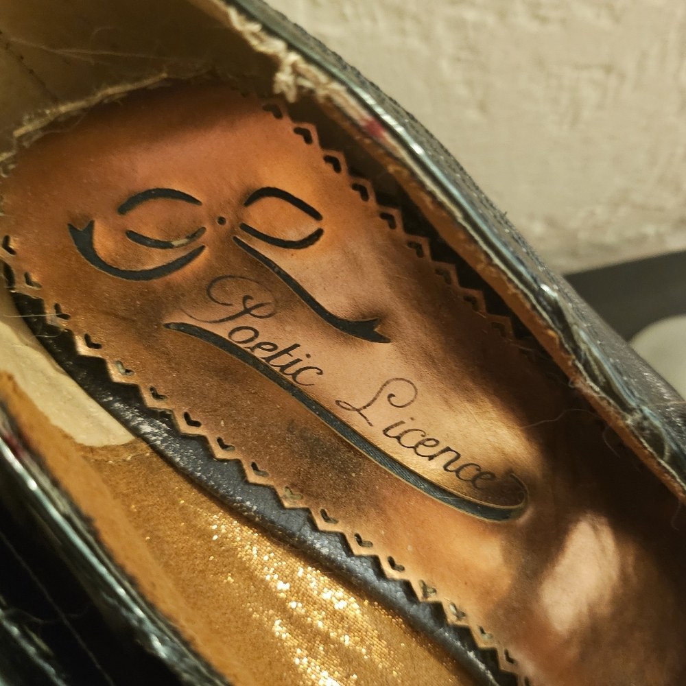 IRREGULAR CHOICE Pretty Woman Lucite Wedge And Patent Leather Heels - Picture 4 of 9